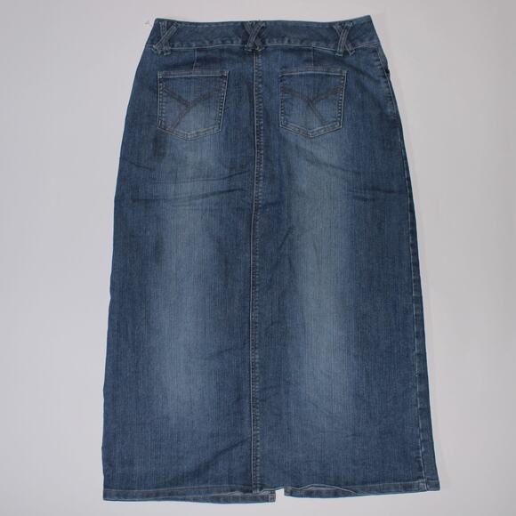 Duck Head Maxi Denim Skirt With A Front Slit Size 12 - Picture 2 of 4